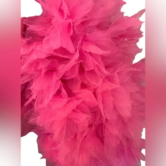 Akira NWT Size S Ultra Obsession Pink Barbie Ruffle Puff Sleeve Fleece Top (485) - Picture 7 of 11